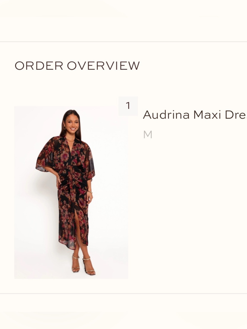 Petal & Pup Black Floral Midi Dress